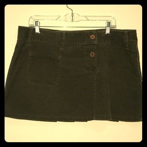 Corduroy Mini Skirt Olive